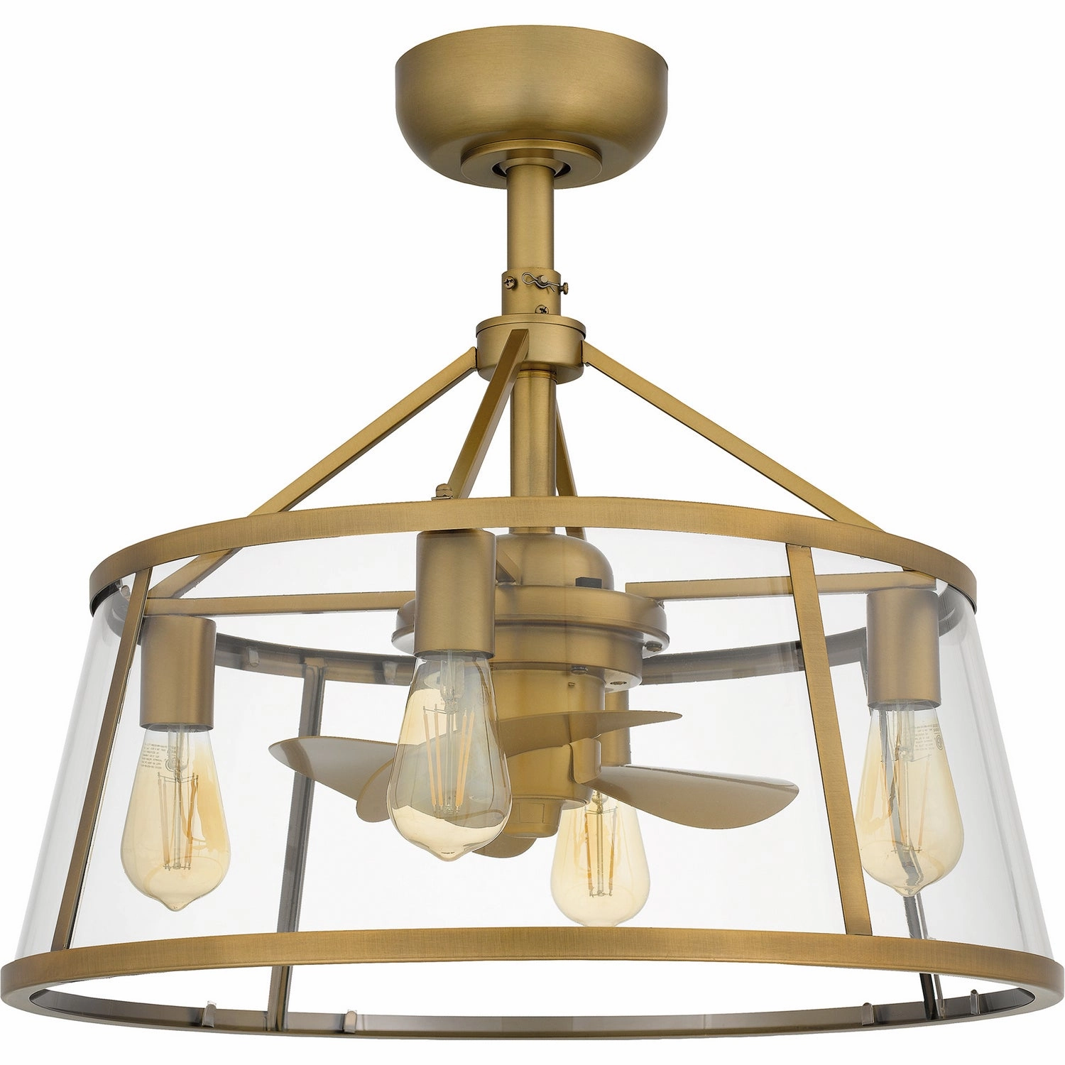 Barlow Four Light Fandelier Weathered Brass Fandeliers at discount prices