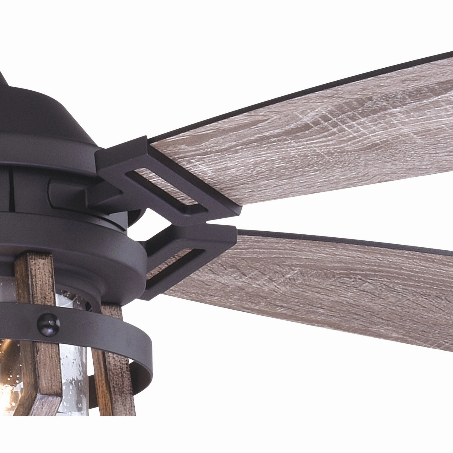Barnes 54"Ceiling Fan Matte Black and Rustic Oak Outdoor Fans sale online