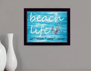 Beach Life 2 Black Framed Print Wall Art Wall Decor online discounts