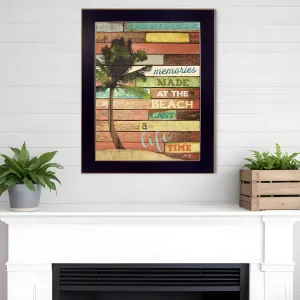 Beach Memories 4 Black Framed Print Wall Art Affordable Wall Decoration items