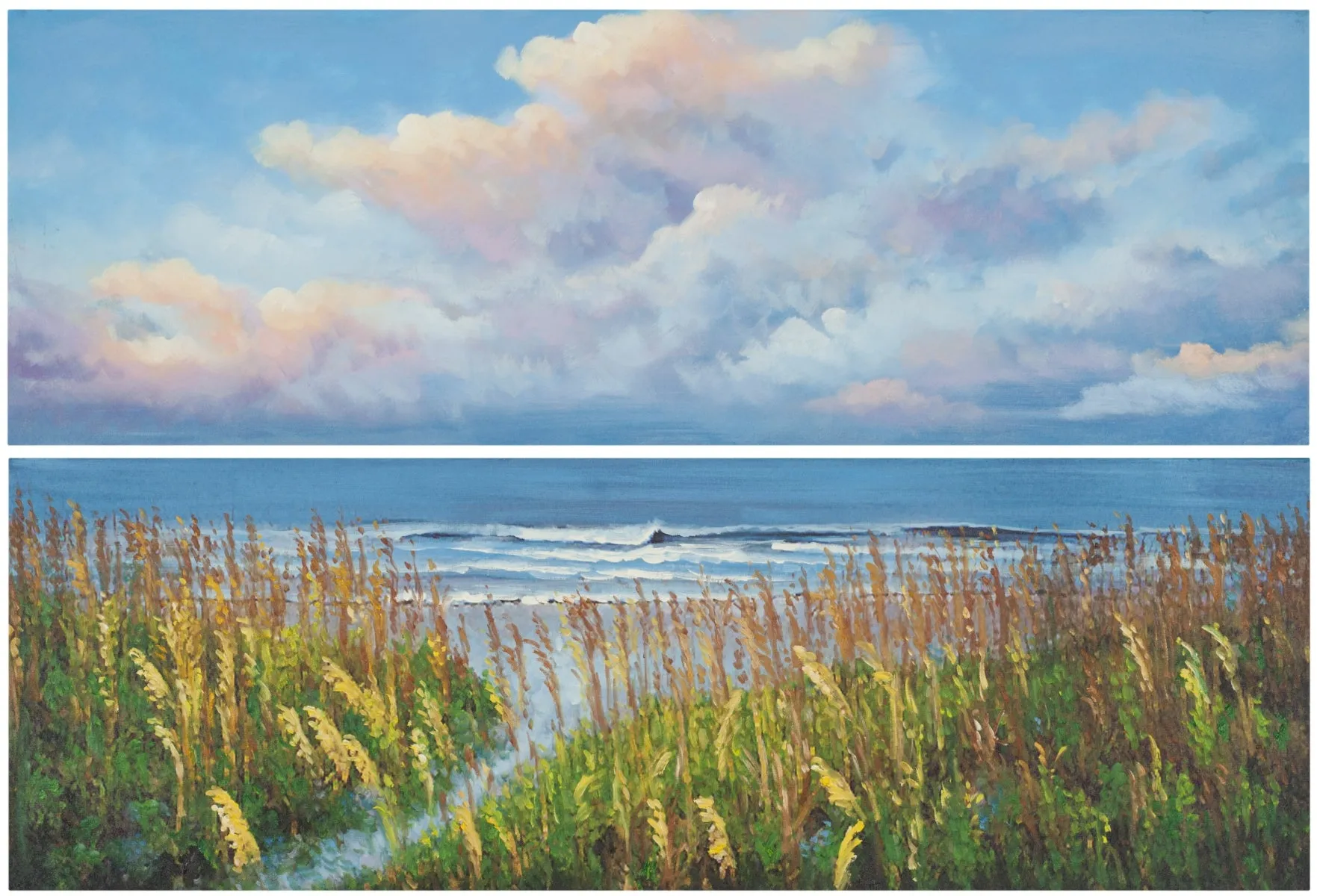 Beach Walk Diptych