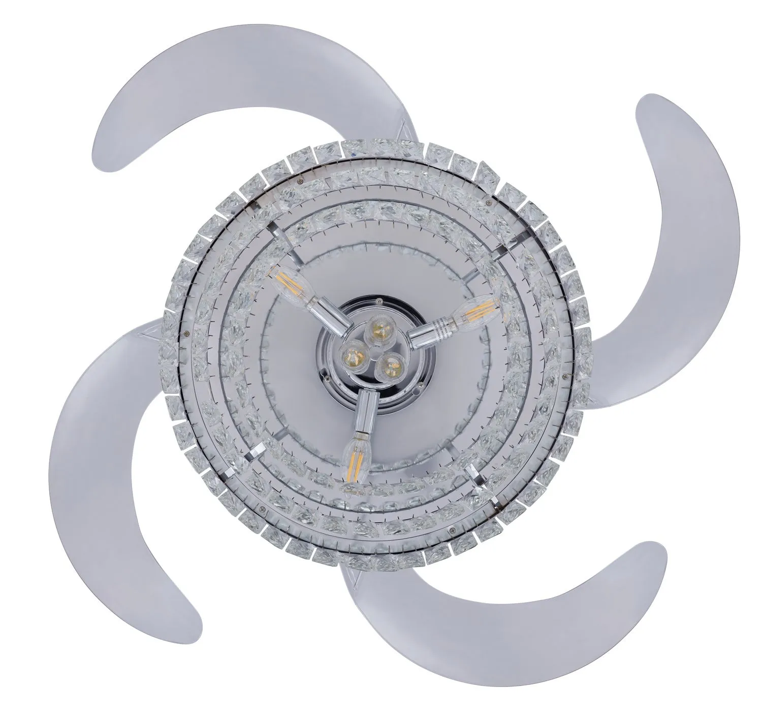 Beacon Veil 21292301 Ceiling Fan - Chrome, Clear/