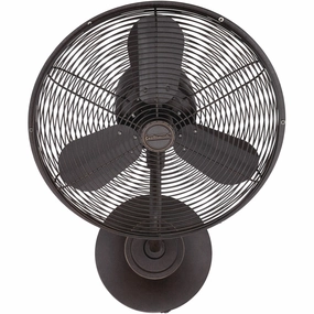 Bellows I Hard-wired Indoor/Outdoor Wall Mount Fan Aged Bronze Textured Wall Fans Cooling Combo