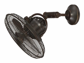 Bellows IV Indoor/Outdoor Wall Mount Fan Aged Bronze Textured Wall Fans Cooling Combo