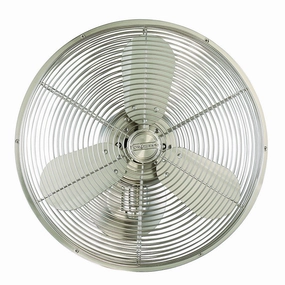 Bellows IV Wall Mount Fan Brushed Polished Nickel Wall Fans Cooling Combo