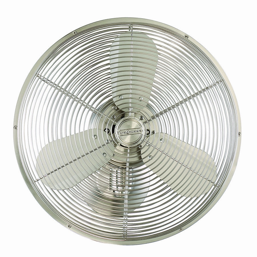 Bellows IV Wall Mount Fan Brushed Polished Nickel Wall Fans Cooling Combo
