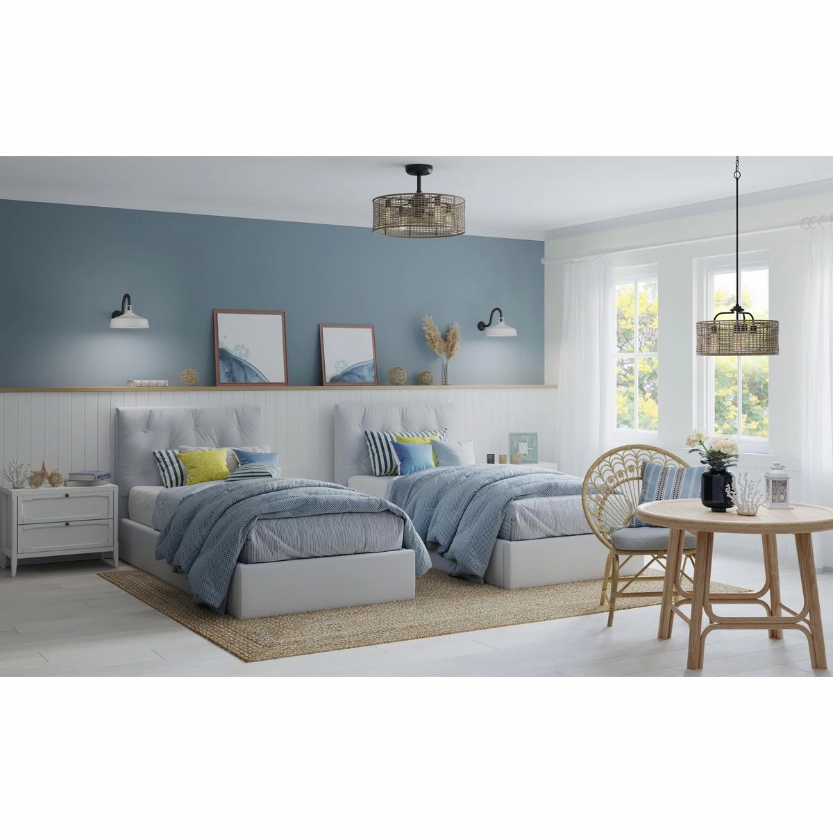 Belva 25"Ceiling Fan Matte Black Fandeliers at discount prices