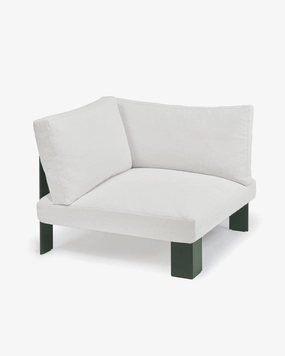Bench corner seat incl cushion outdoor white Outdoor Furniture cheap deals