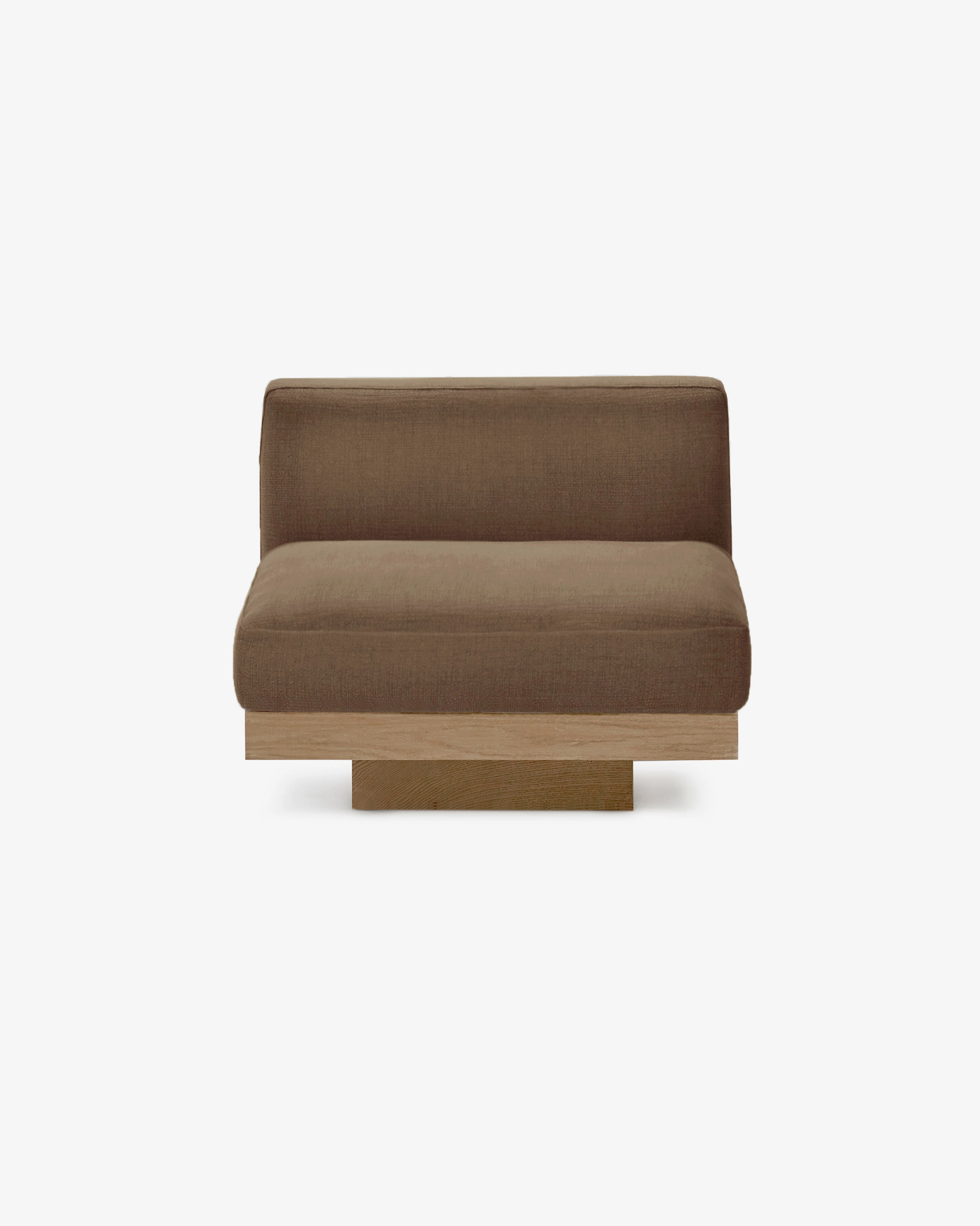 Bench one seater incl cushion outdoor camel Rudolph