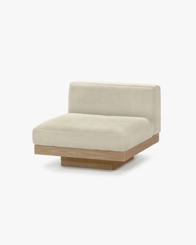 Bench one seater incl cushion outdoor chalk Rudolph Outdoor Furniture cheap deals
