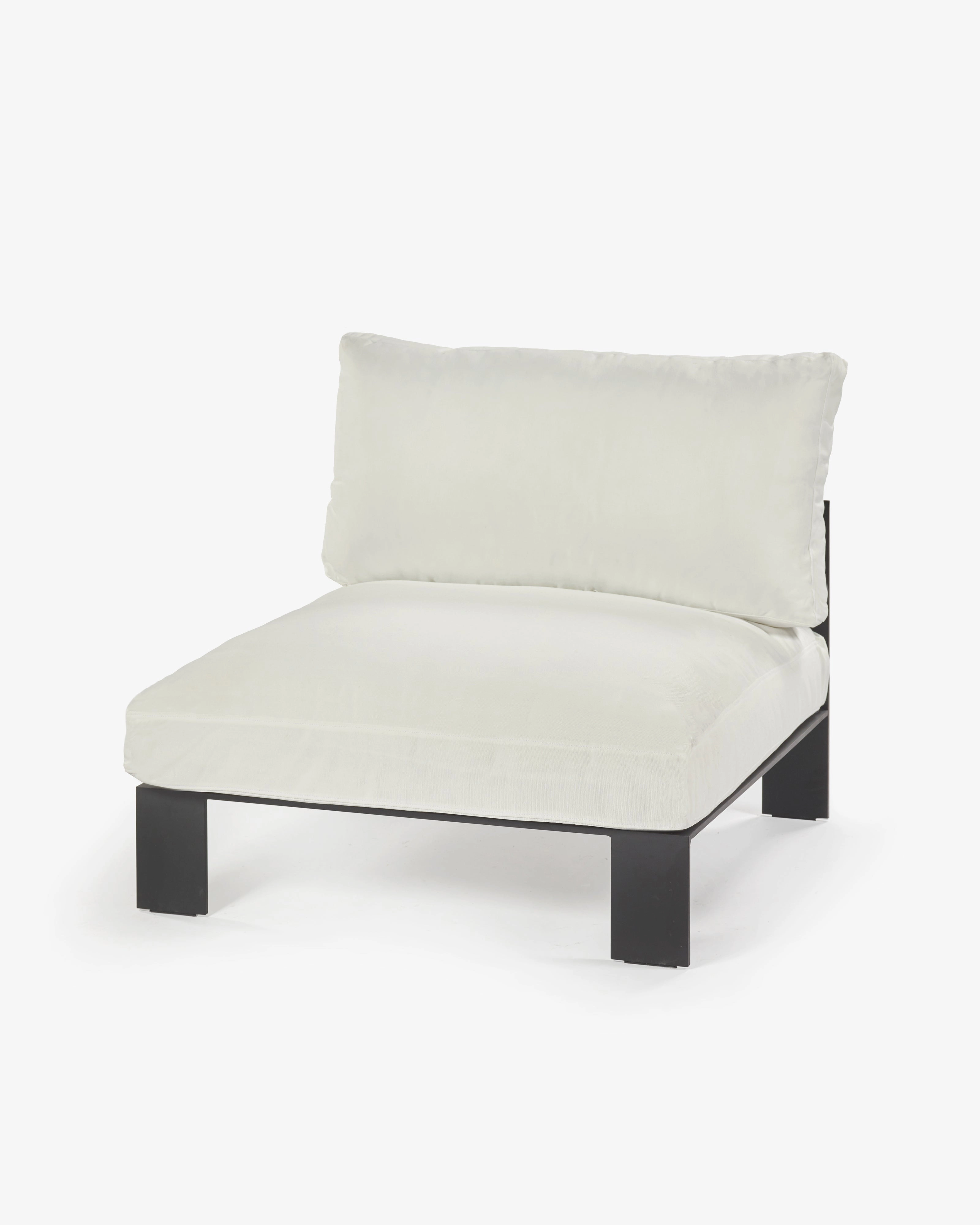 Bench one seater incl cushion outdoor snow white Outdoor Furniture cheap deals
