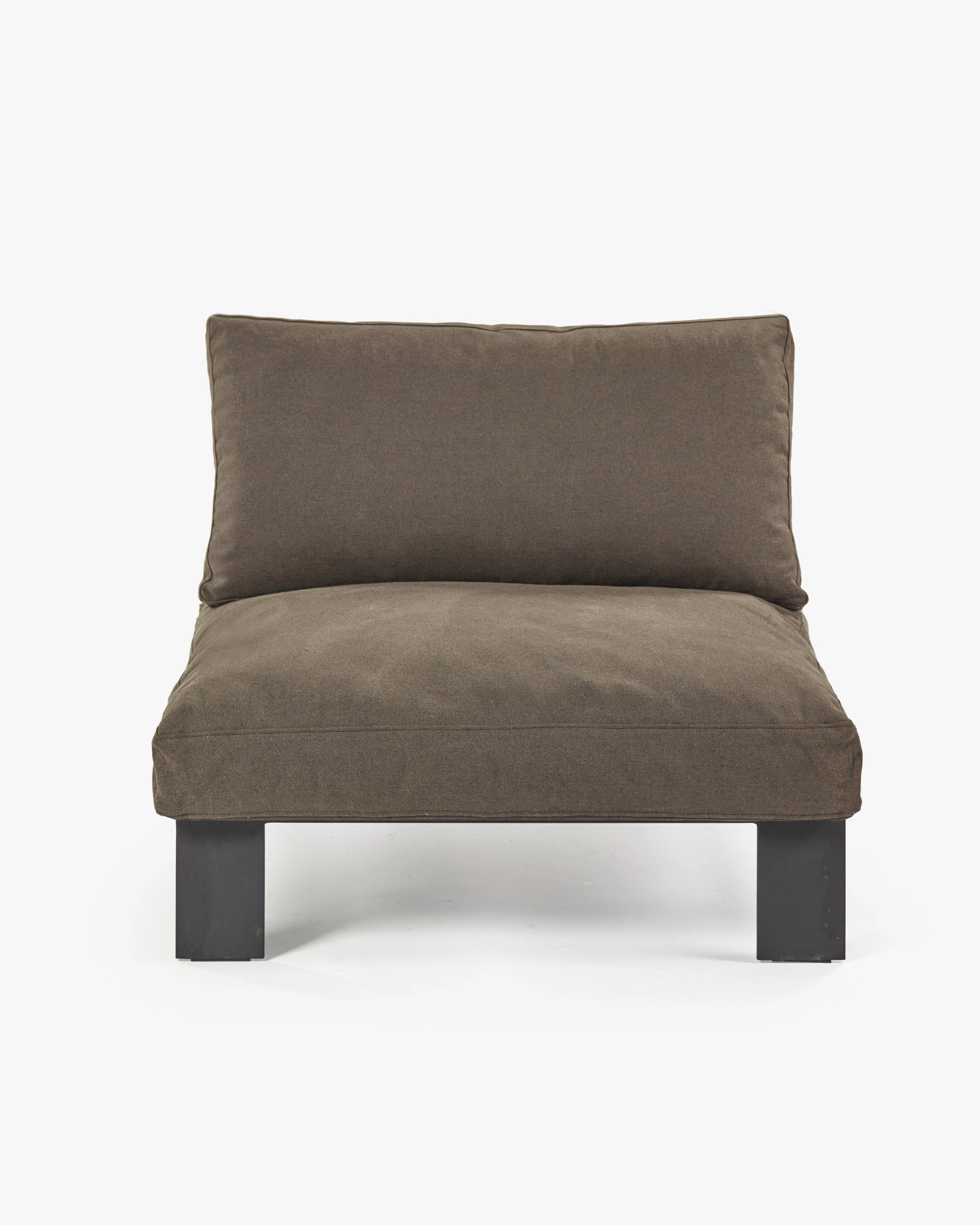Bench one seater incl cushion outdoor umber