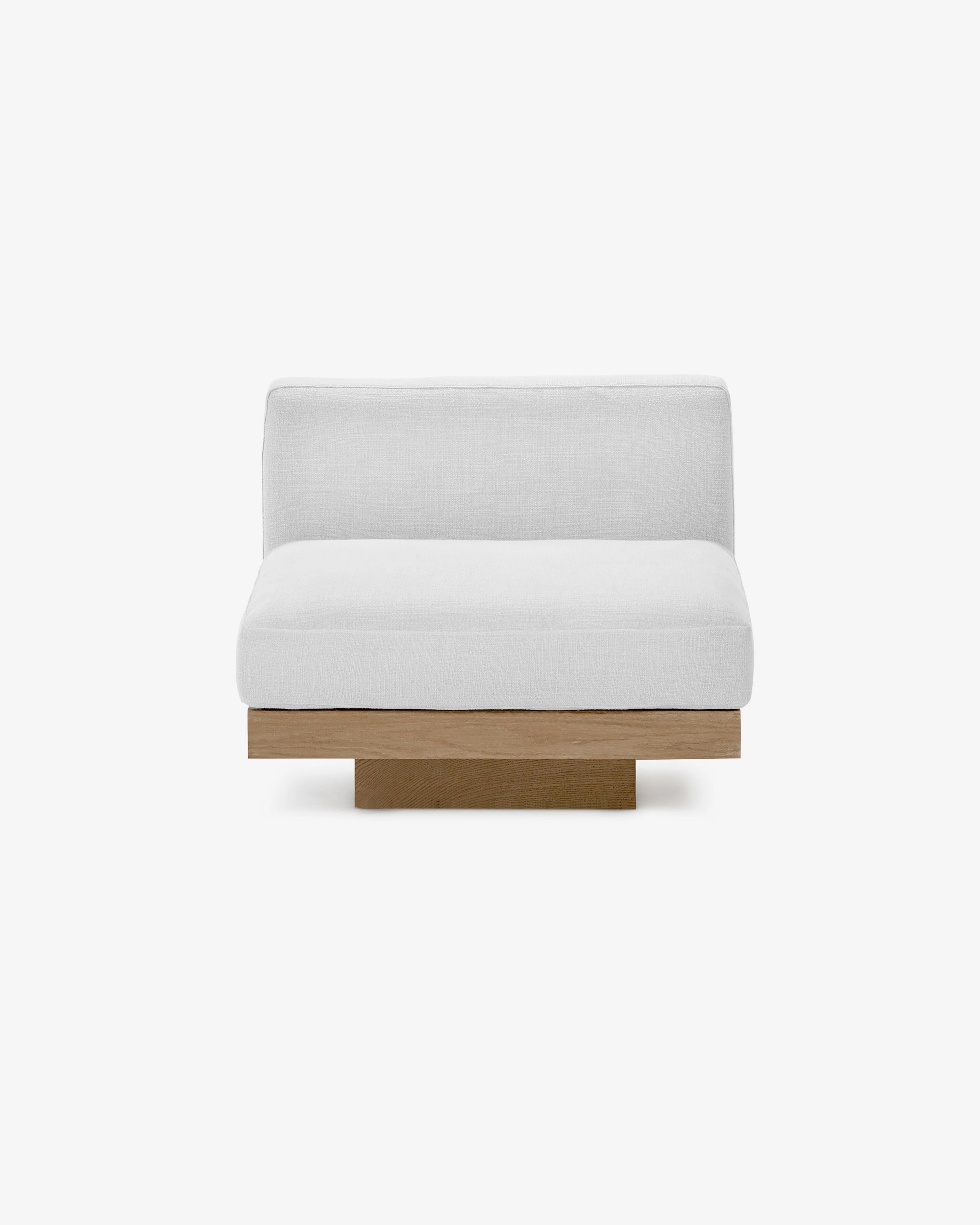 Bench one seater incl cushion outdoor white  Rudolph