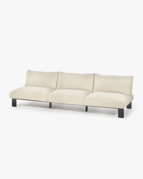 Bench three seater incl cushion outdoor beige Outdoor Furniture cheap deals