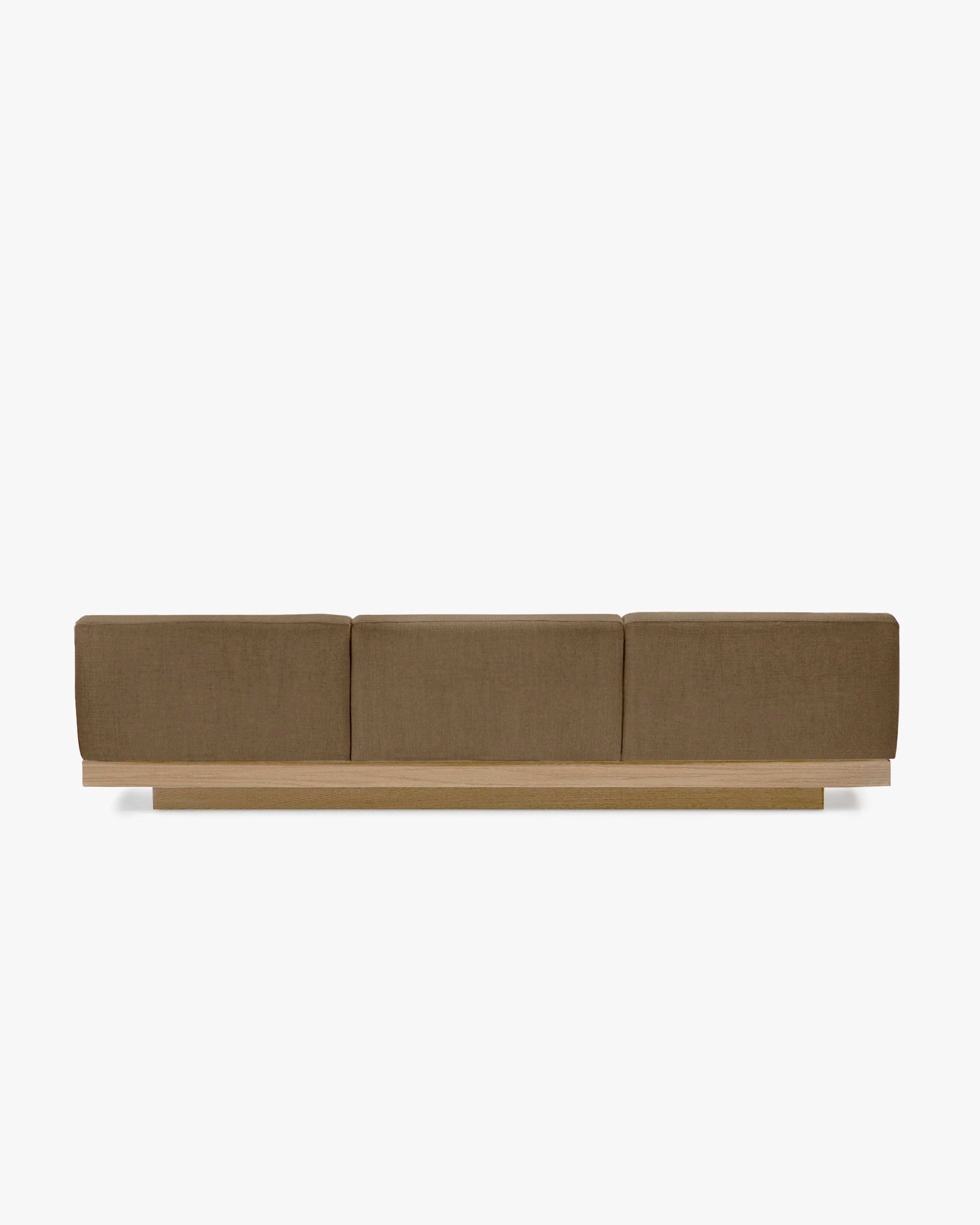 Bench three seater incl cushion outdoor camel Rudolph