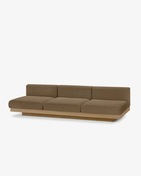 Bench three seater incl cushion outdoor camel Rudolph Outdoor Furniture cheap deals
