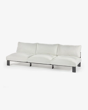 Bench three seater incl cushion outdoor snow white Outdoor Furniture cheap deals