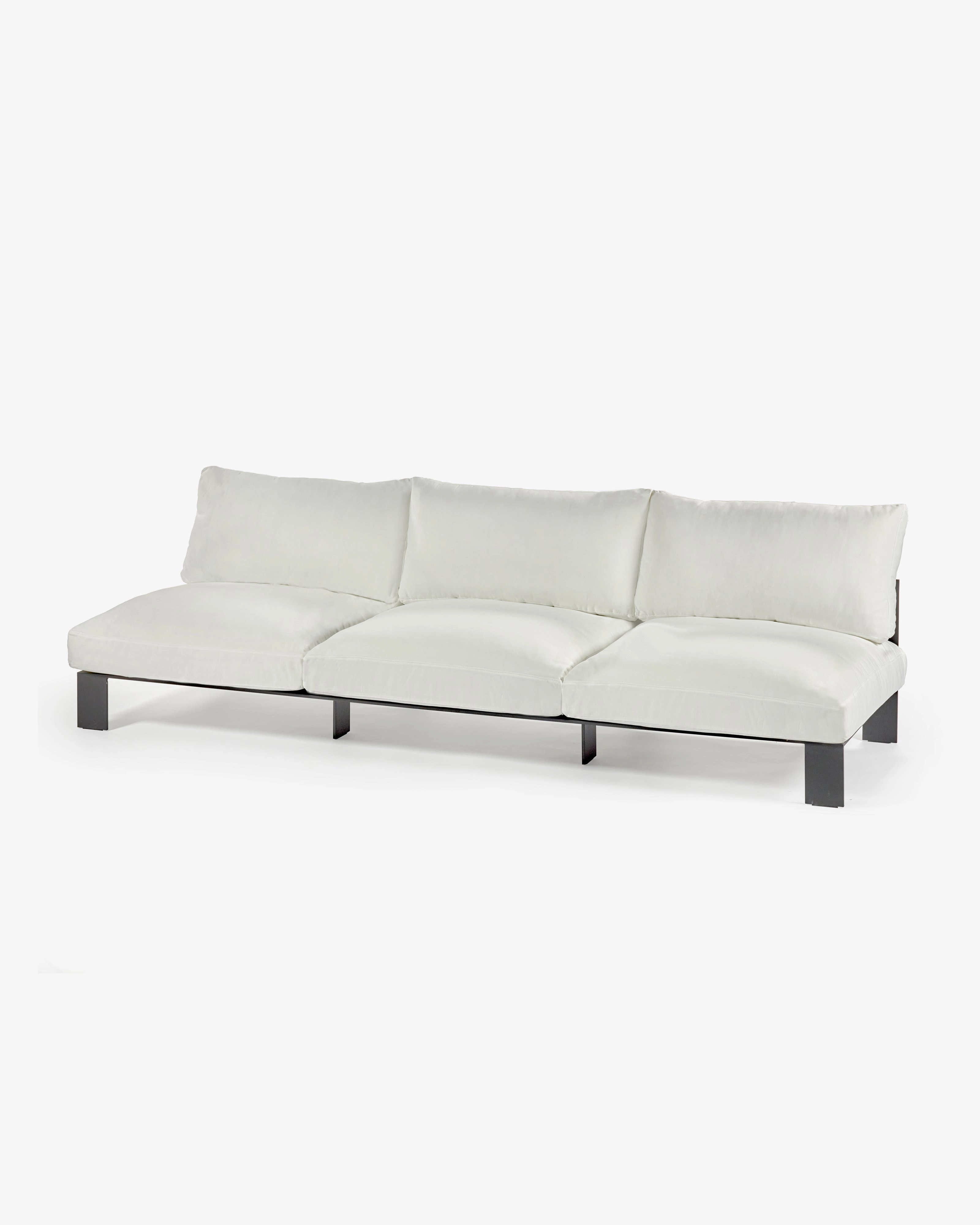 Bench three seater incl cushion outdoor snow white Outdoor Furniture cheap deals