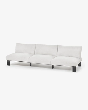 Bench three seater incl cushion outdoor white Outdoor Furniture cheap deals