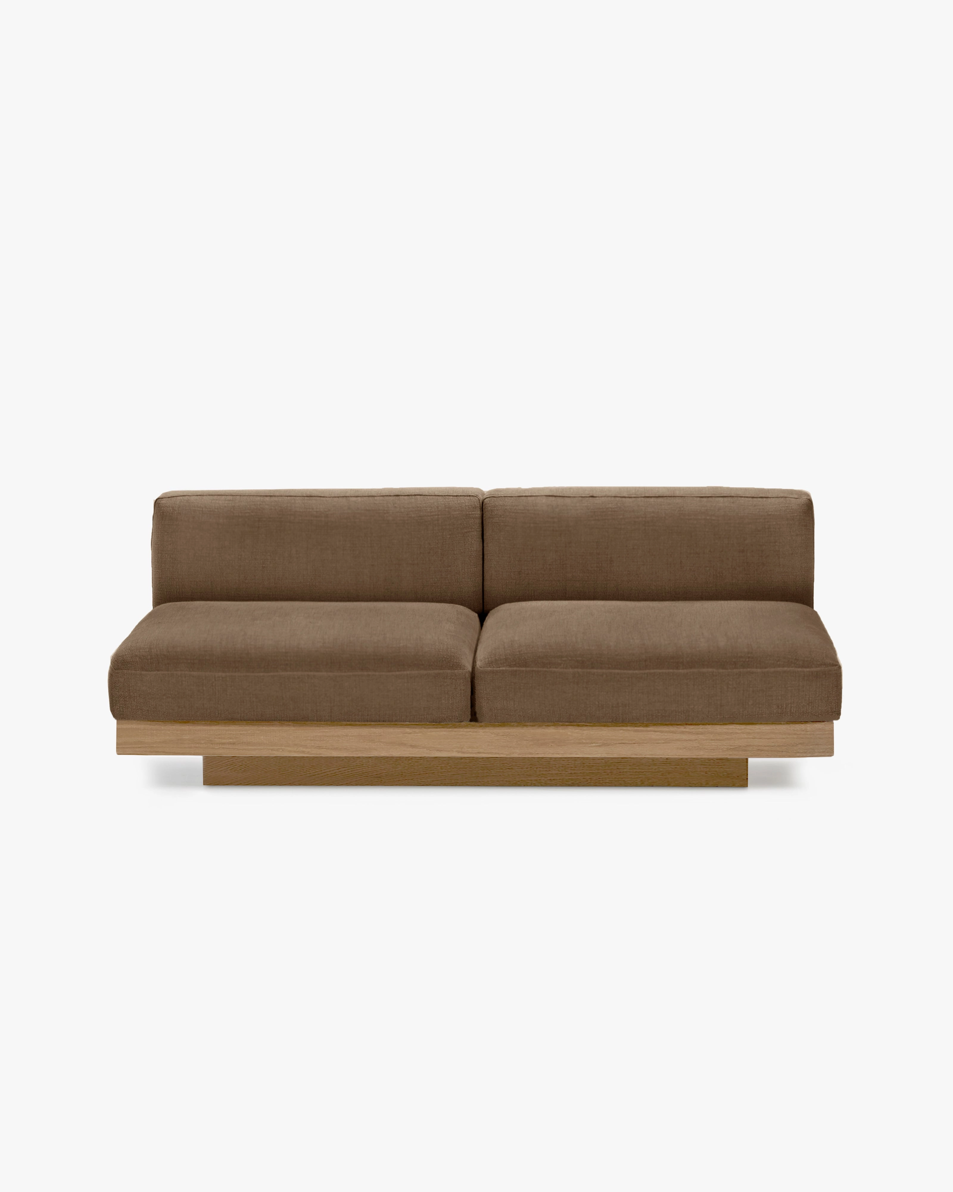 Bench two seater incl cushion  outdoor camel Rudolph