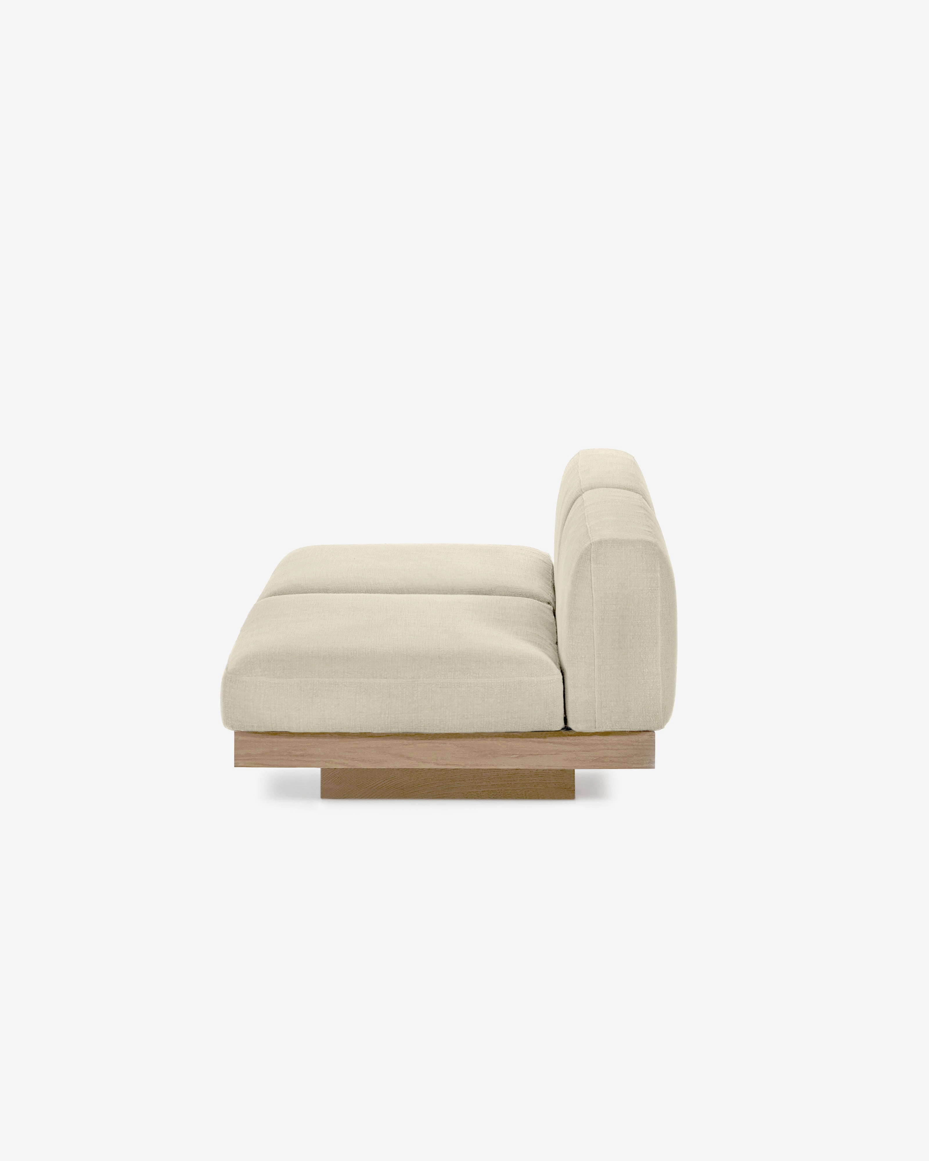 Bench two seater incl cushion outdoor chalk Rudolph