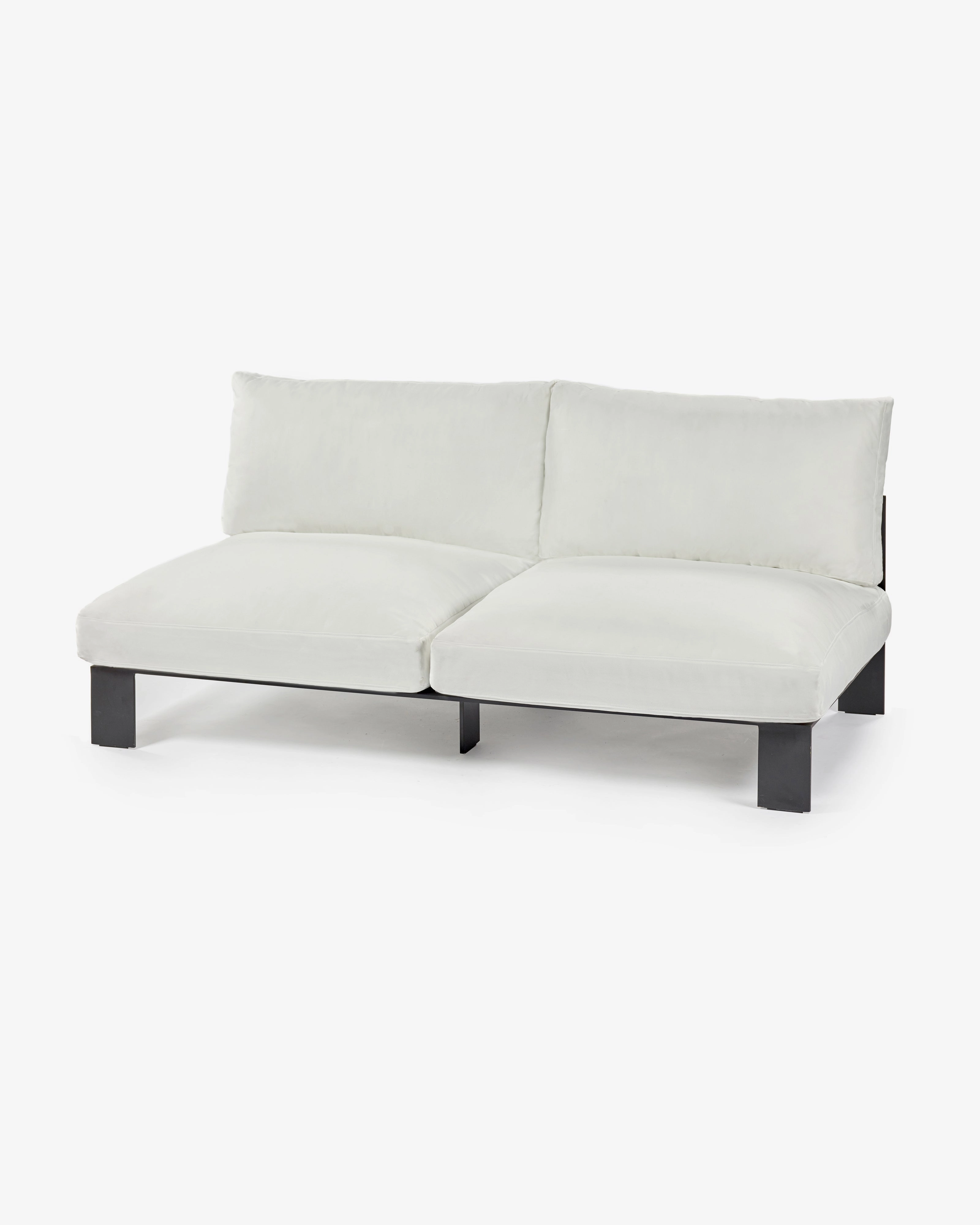 Bench two seater incl cushion outdoor snow white Outdoor Furniture cheap deals