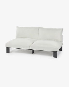 Bench two seater incl cushion outdoor snow white Outdoor Furniture cheap deals