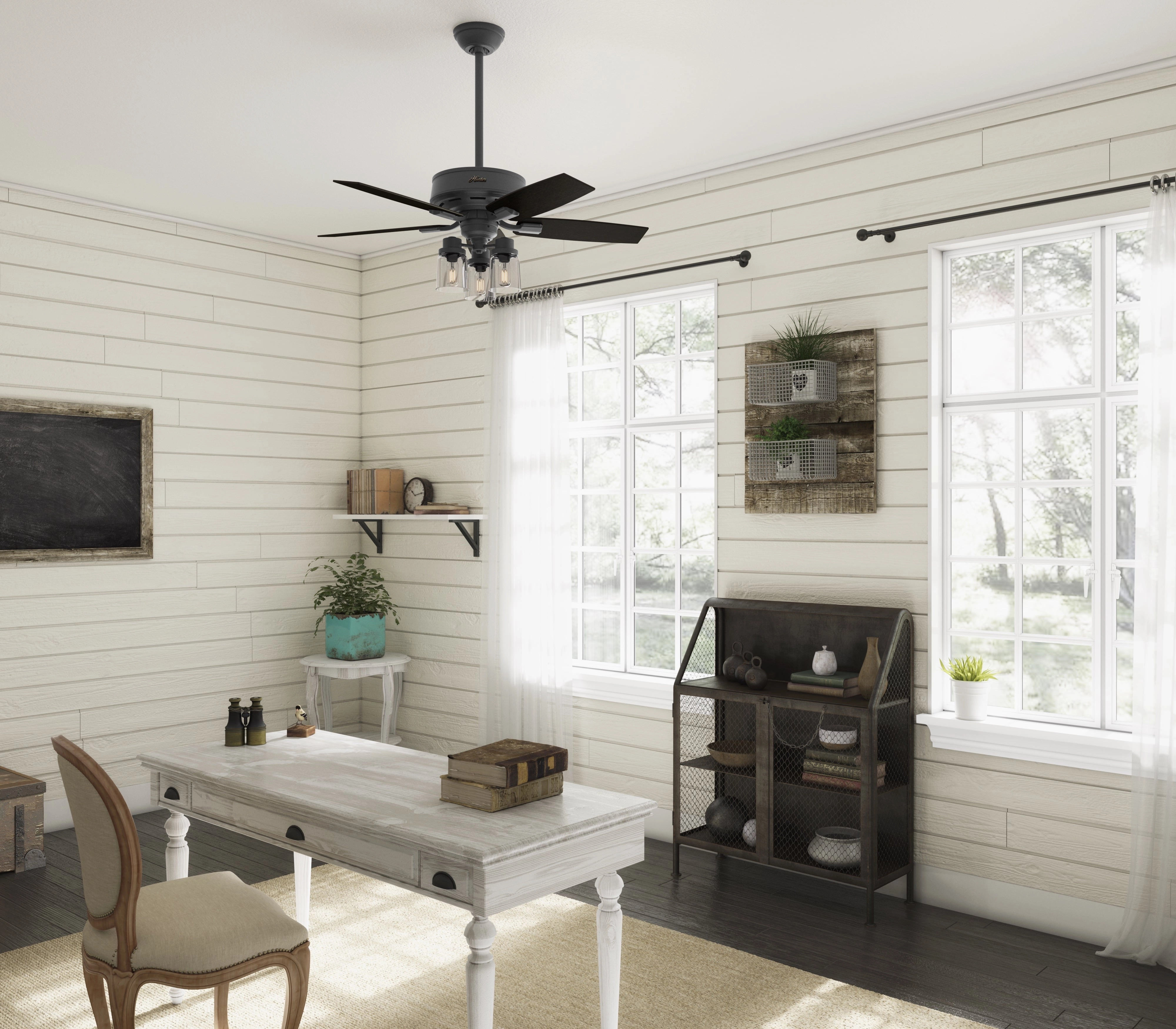 Bennett 44"Ceiling Fan Matte Black Mini Ceiling Fans promo