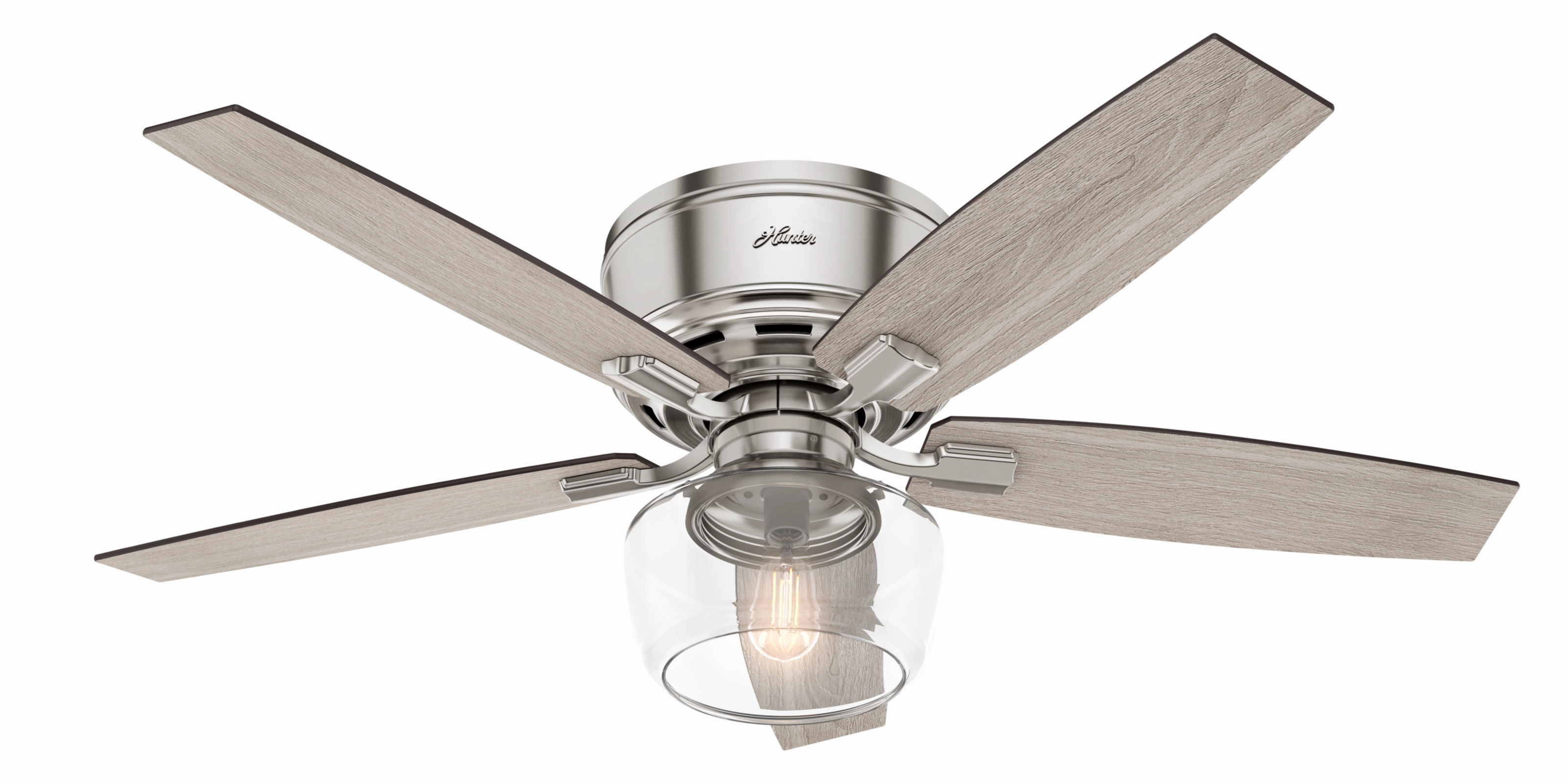 Bennett 52"Ceiling Fan Brushed Nickel Huggers Fans low price shop