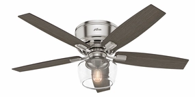 Bennett 52"Ceiling Fan Brushed Nickel Huggers FANS outlet store