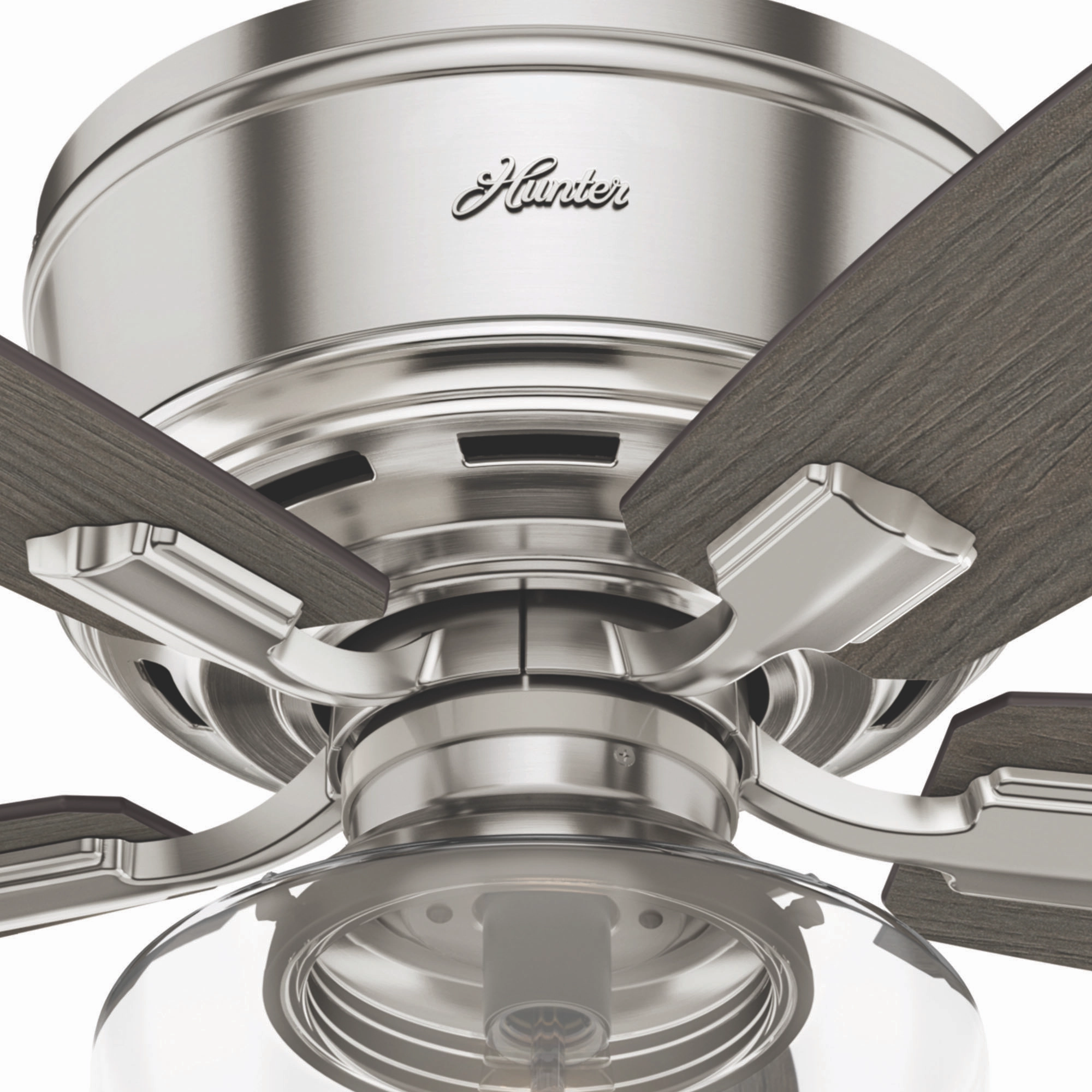 Bennett 52"Ceiling Fan Brushed Nickel Huggers Fans low price shop