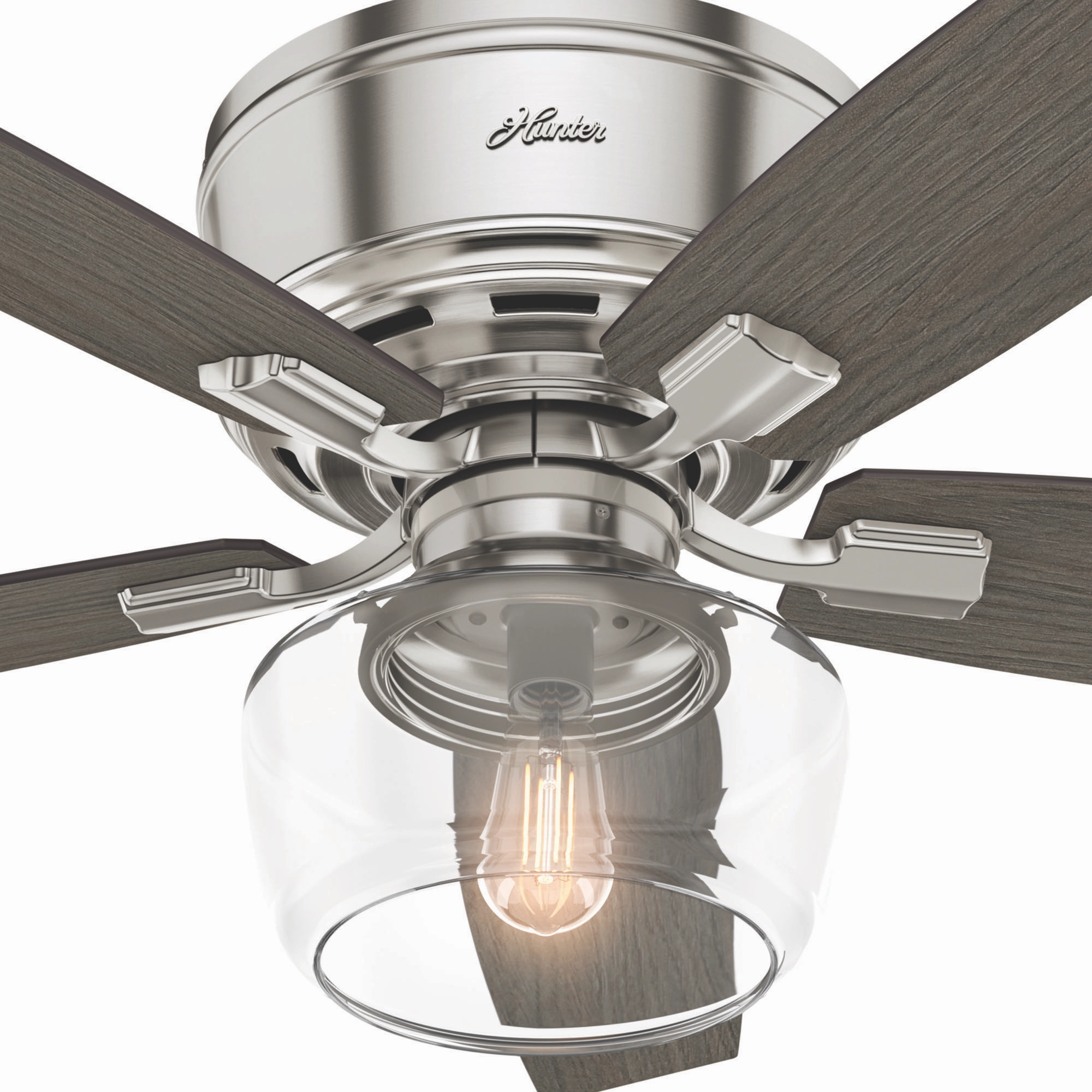 Bennett 52"Ceiling Fan Brushed Nickel Huggers Fans low price shop