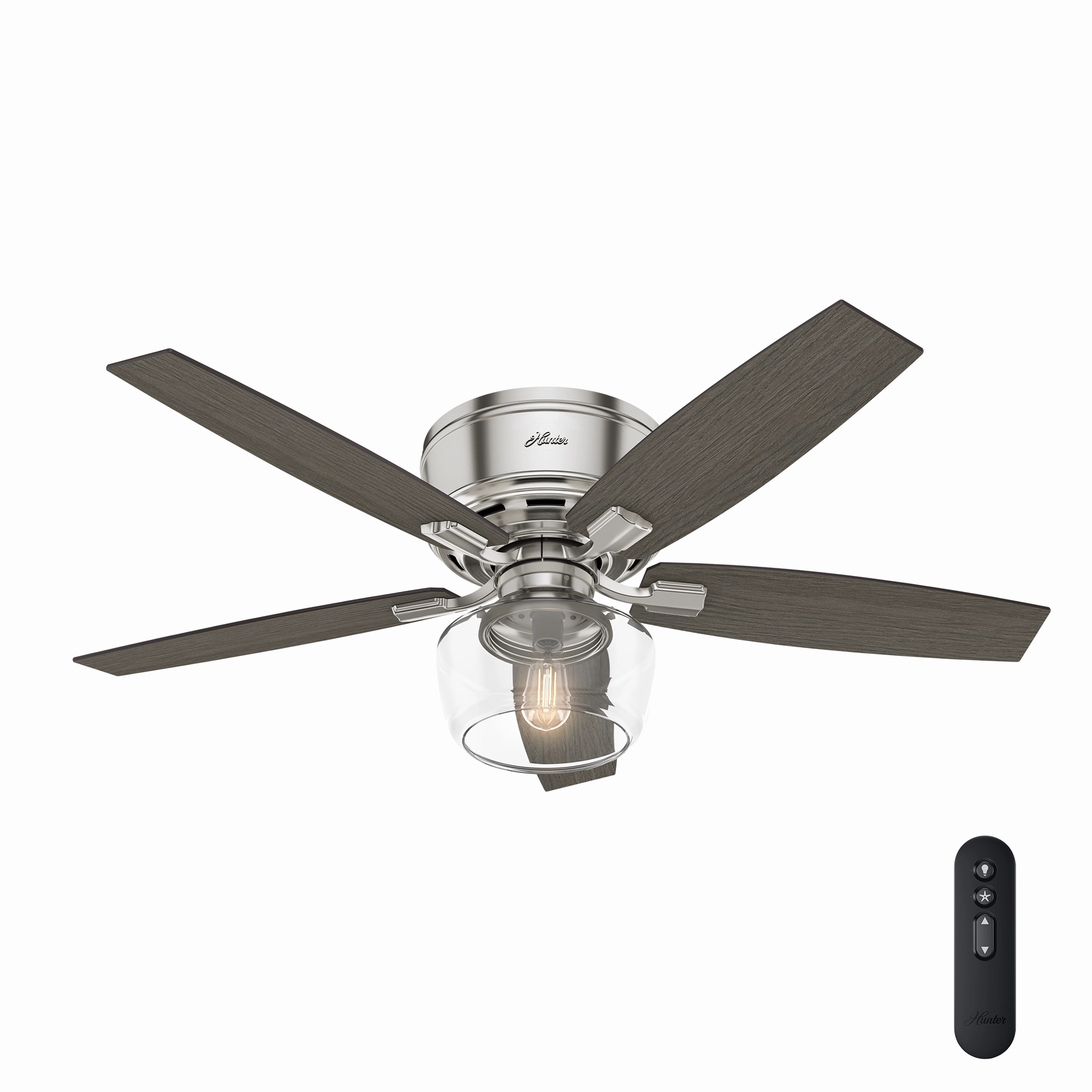 Bennett 52"Ceiling Fan Brushed Nickel Huggers Fans low price shop