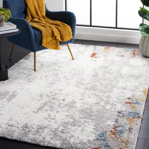 Berber Shag Machine Made Area Rug, Blue Rust / Ivory Contemporary Style Easy Care Area Rugs buy 1 get 1
