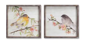 Bird/Framed Plaque (Set of 2) 16.5" Wood Decorative Accessories trending offers