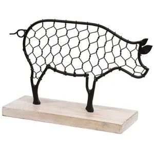 Black Chicken Wire Pig Decorative Accessories value pack