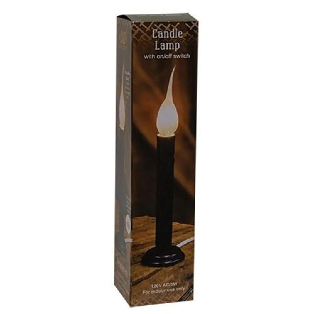 Black Electric Candle Lamp w/Silicone Bulb 7" Decorative Accessories last chance deals