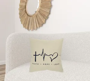 Black Taupe Canvas Iconic Symbols Throw Pillow Throw Pillows home accents sale