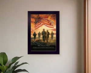 Bless Americas Heroes Black Framed Print Wall Art Discount Wall Decor Sets