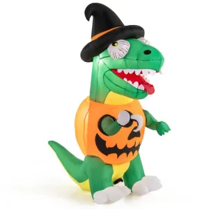 Blow up Inflatable Pumpkin Dinosaur Yard Decoration with Built-in LED Lights Holiday Decor clearance sale