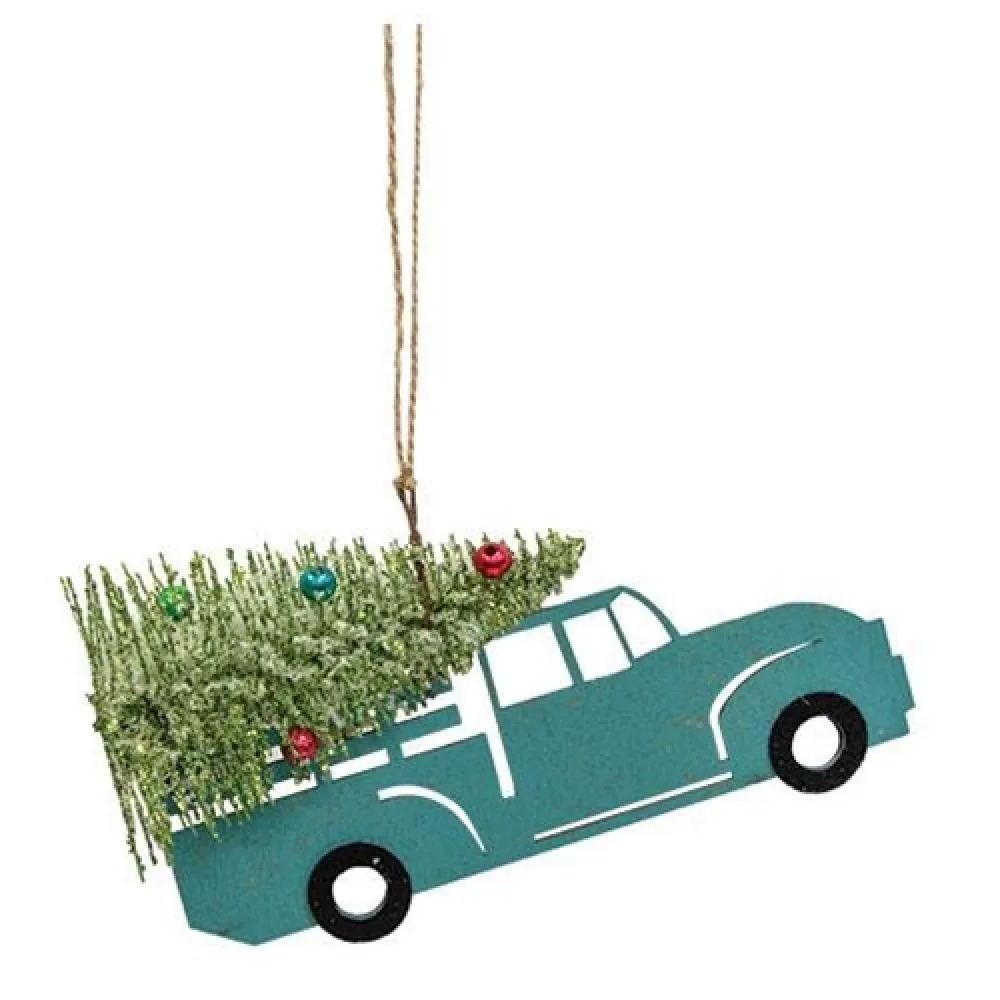 *Blue Christmas Tree Cargo Truck Ornament Decorative Accessories home deals