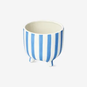 Blue striped flowerpot Home Decor clearance sale