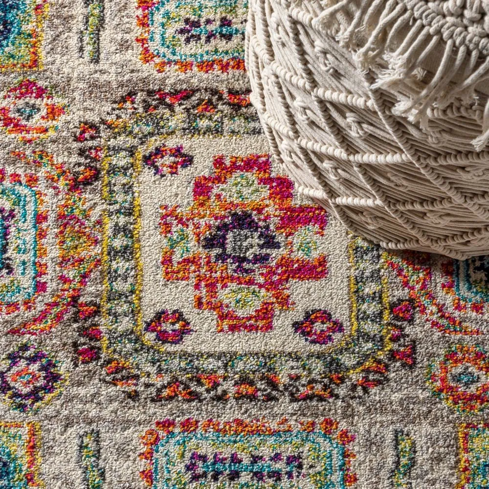 Bohemian FLAIR Boho Vintage Medallion Area Rug