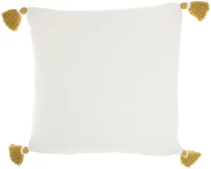 Boho Mustard Cotton Accent Throw Pillow Throw Pillows clearance cushion