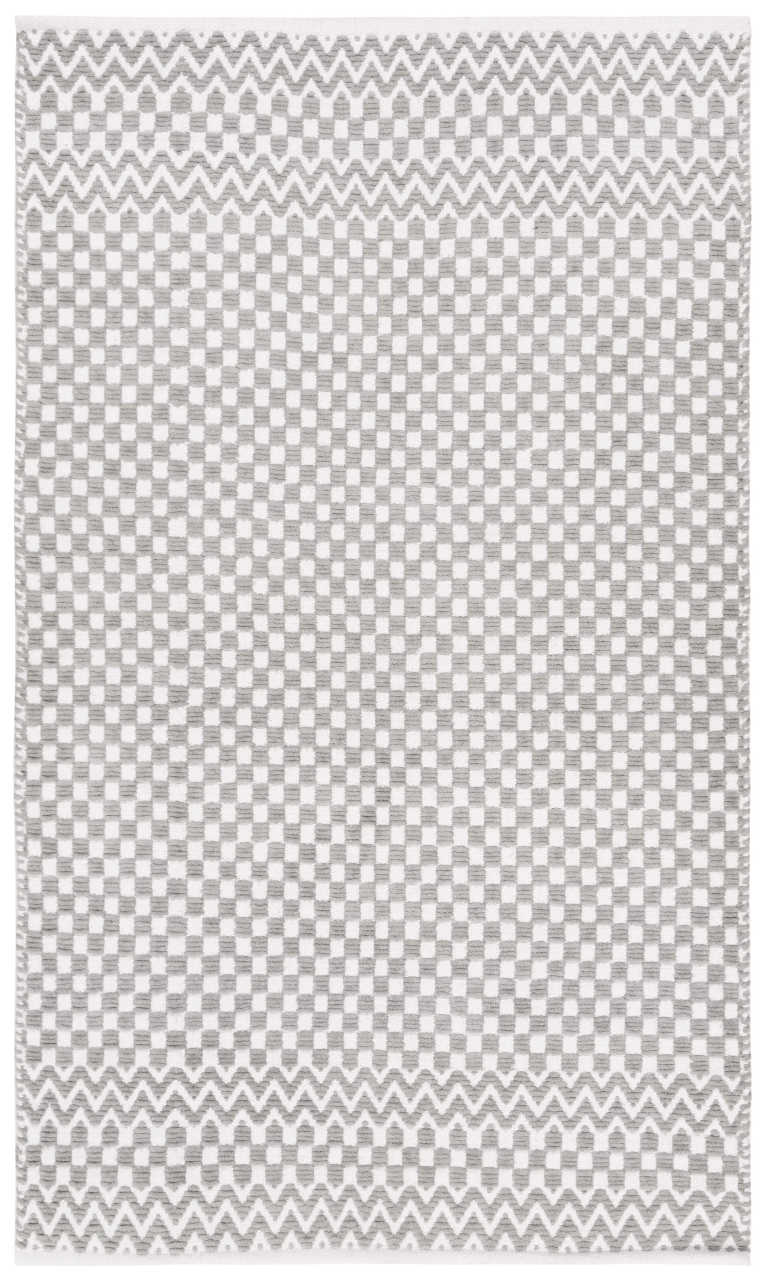 Boston Flat Weave Area Rug, Grey Contemporary Style Easy Care