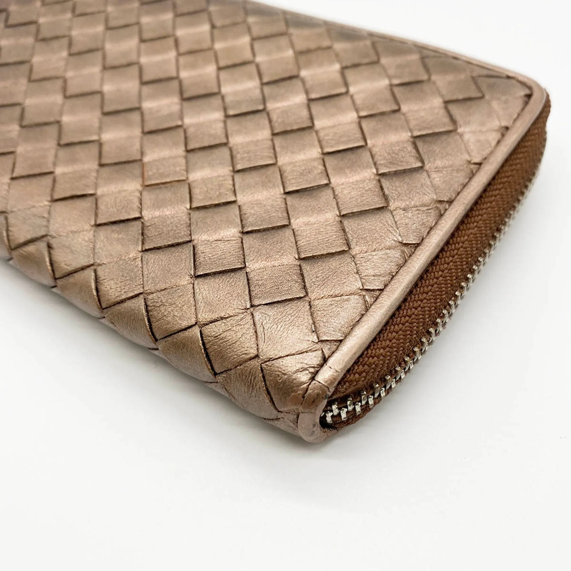 Bottega Veneta Leather Long Wallet (Bi-Fold) (Pre-Owned)
