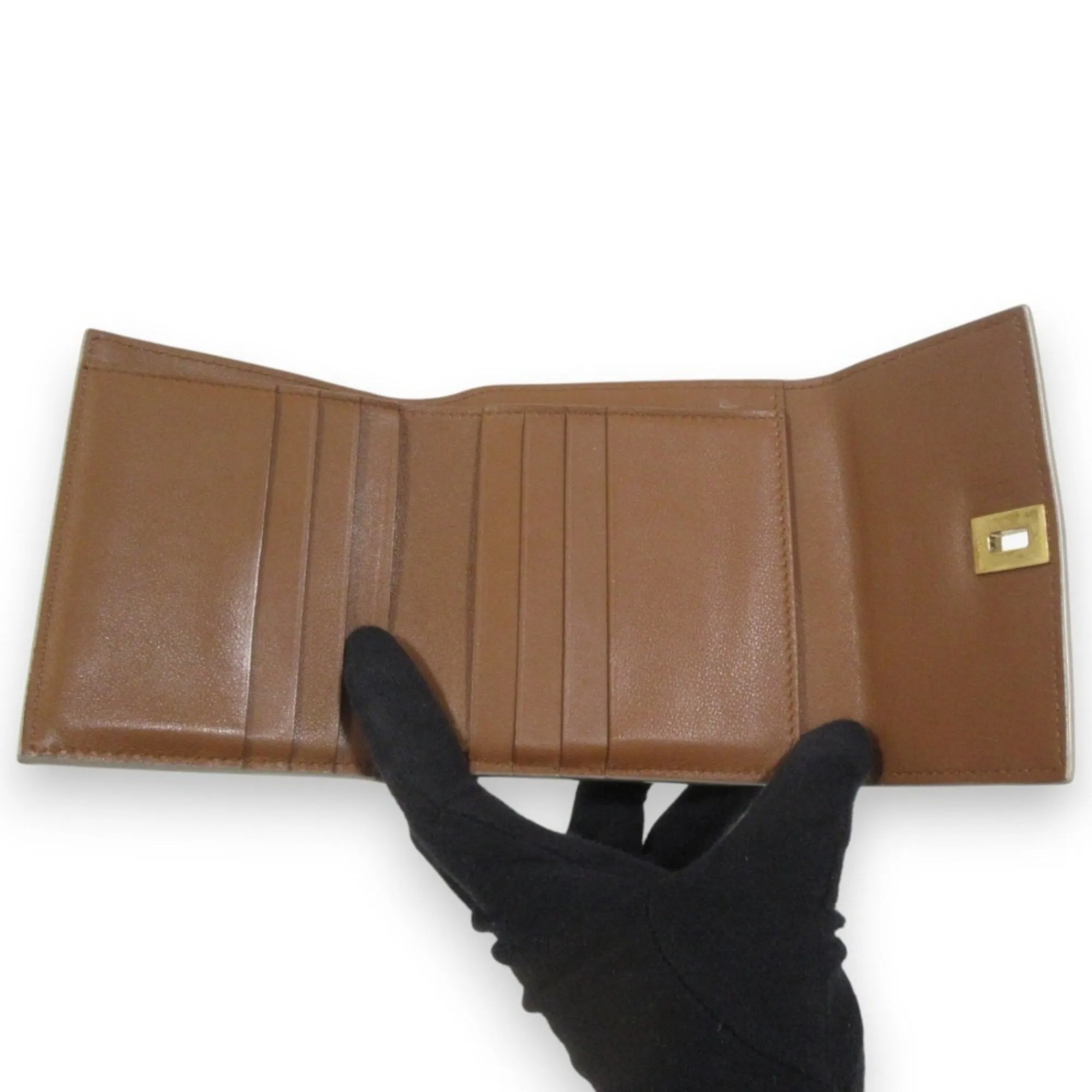 Bottega Veneta Leather Wallet (Tri-Fold) (Pre-Owned)