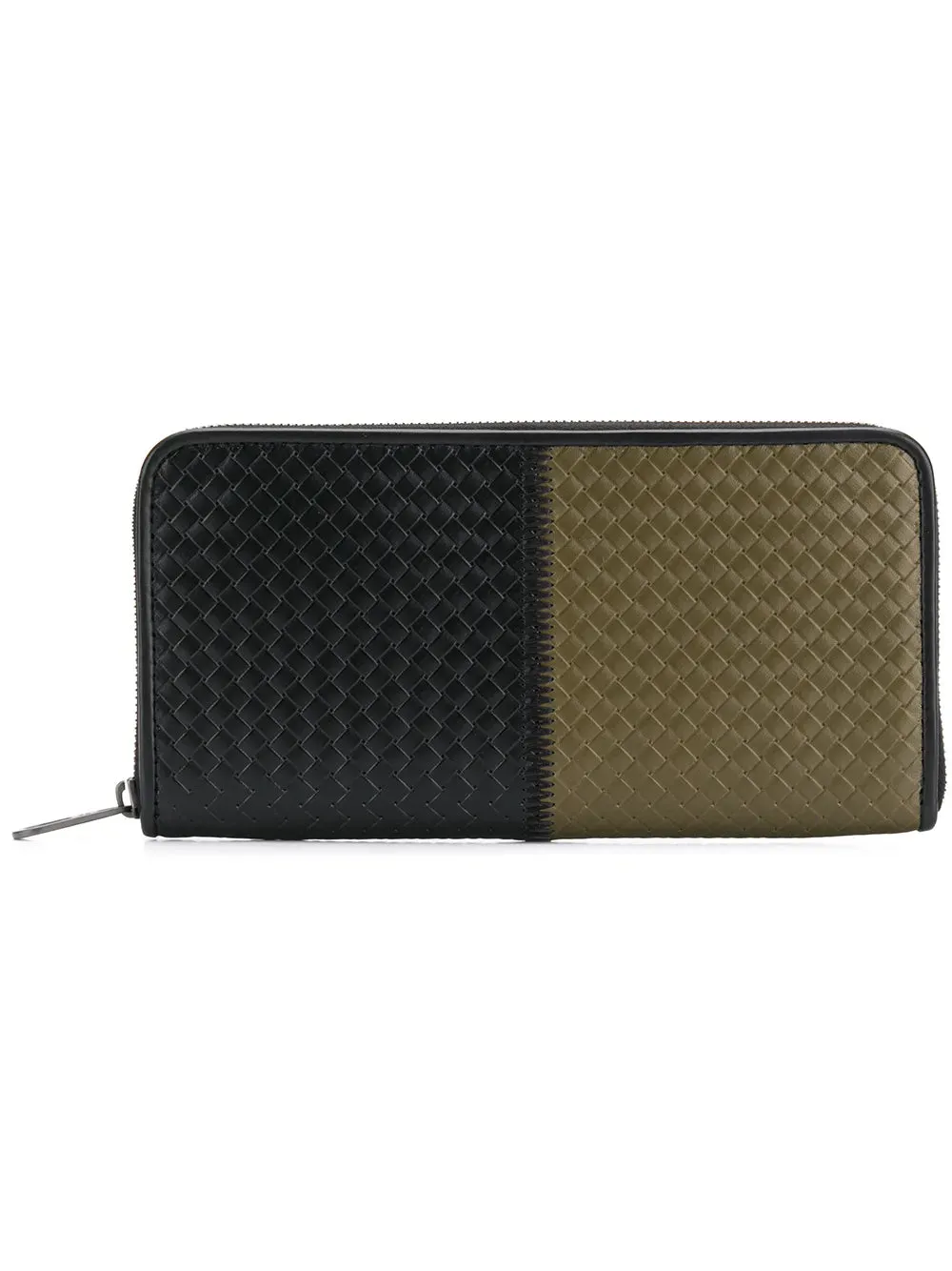 Bottega Veneta Two Tone Leather Continental Zip Around Wallet