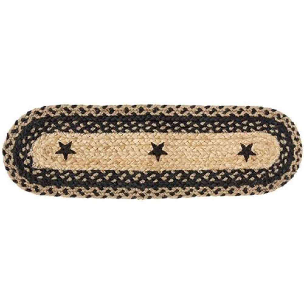Braided Black Star Jute Stair Tread Decorative Accessories low price
