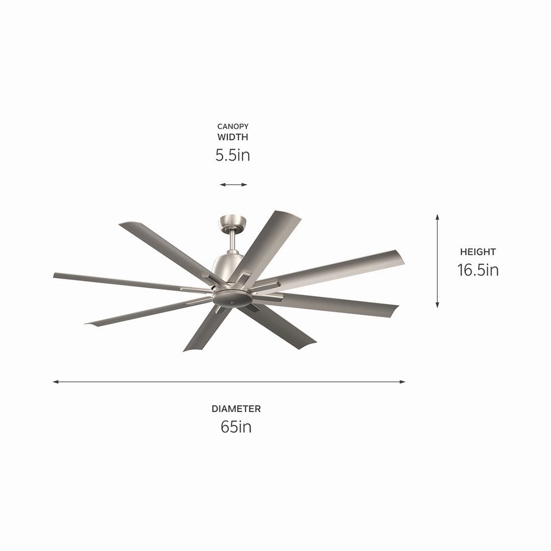 Breda 65"Ceiling Fan Brushed Nickel Exterior Fans special offers
